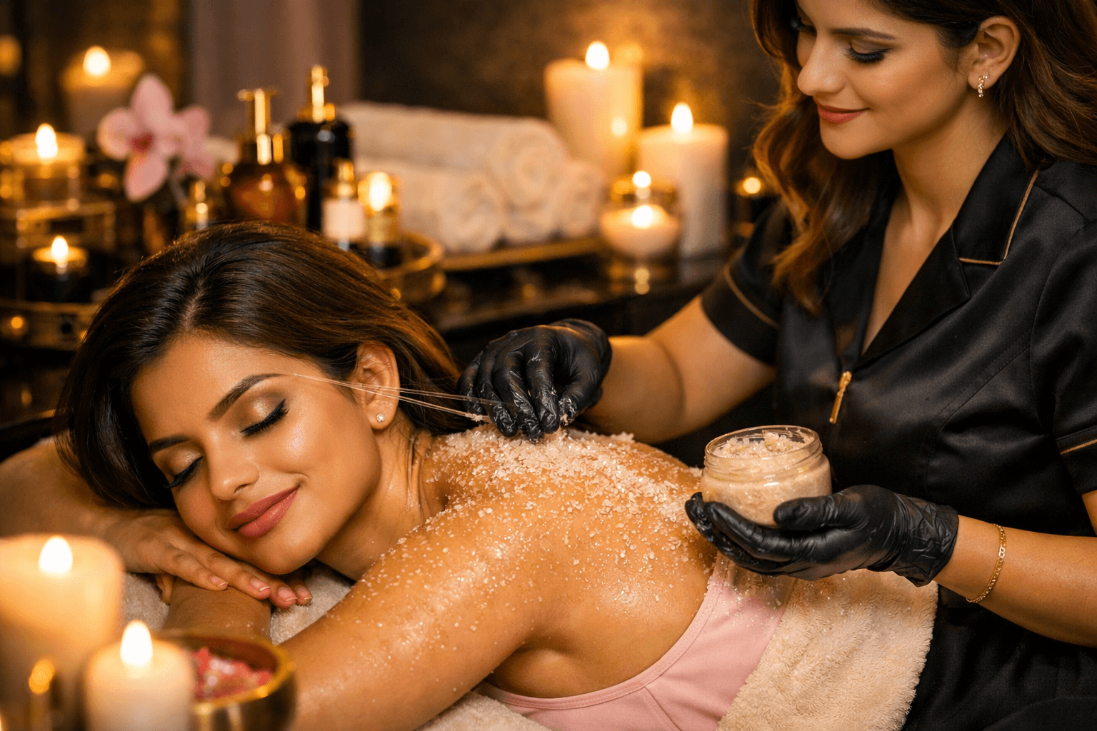 Body Polishing.webp ТАФ 1100x700 at Lumina Makeup Studio Faridabad