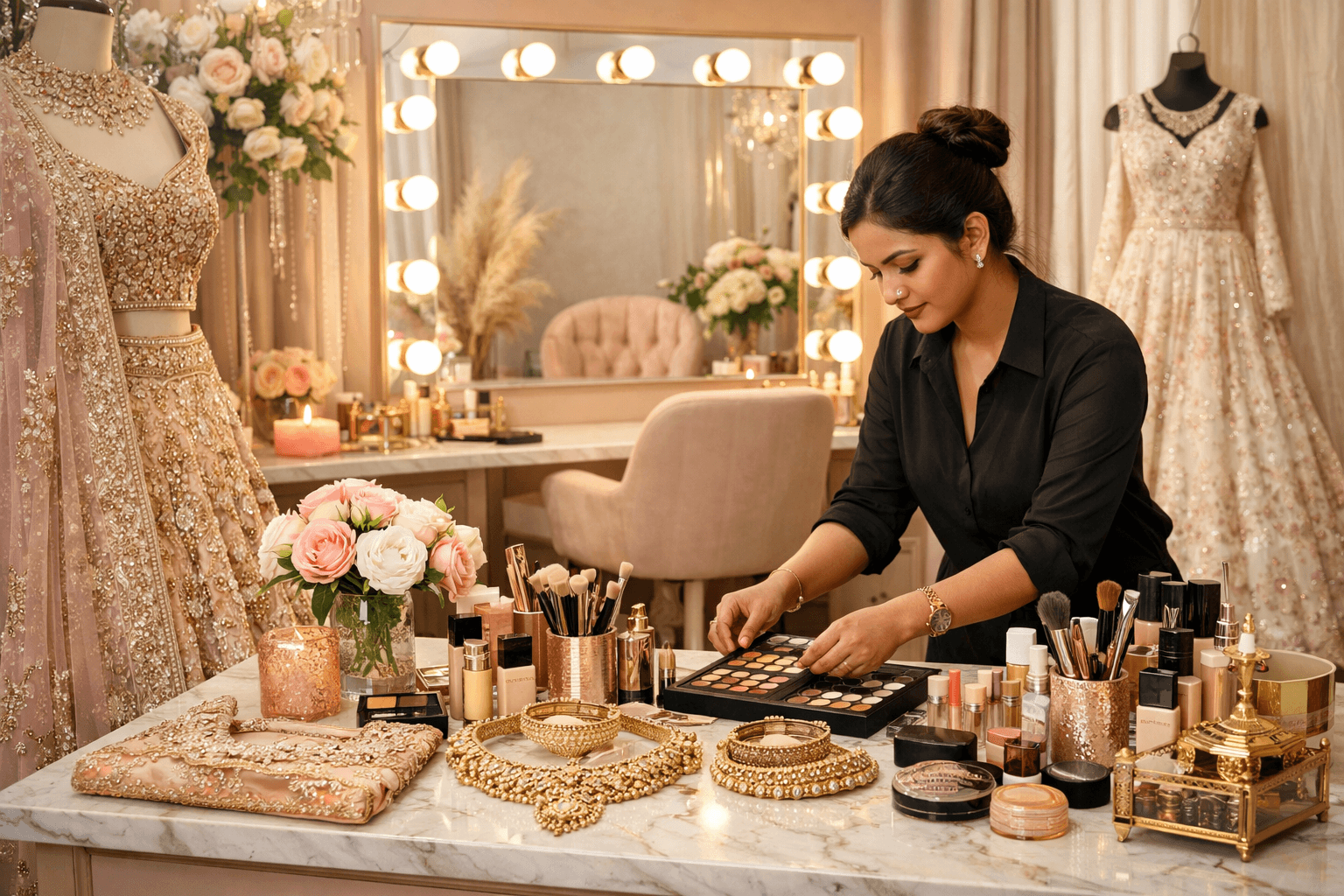 Team Bridal Preparation1 at Lumina Makeup Studio Faridabad Team Bridal Preparation1 at Lumina Makeup Studio Faridabad